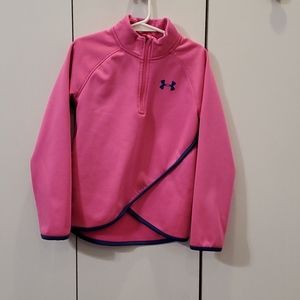 Girls pink under armour sweat shirt